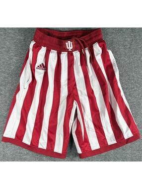 Adidas IU Indiana Hoosiers Candy Stripe Basketball Shorts Mens Size Medium